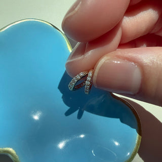 Crystal Baby Huggie Hoops