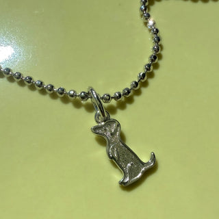 Sterling Silver Tiny Hound Dog Charm