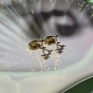 Gold-tone Starlight Wand Earrings, shown close up.