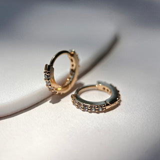 Crystal Baby Huggie Hoops