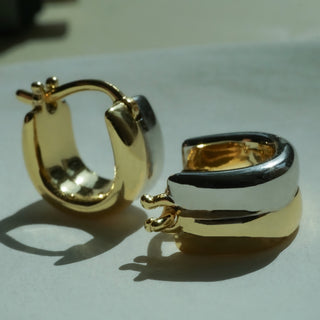 Mixed Metal Curve Hoops