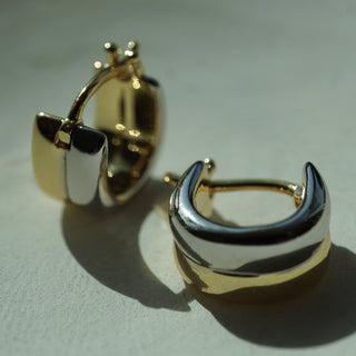 Mixed Metal Curve Hoops