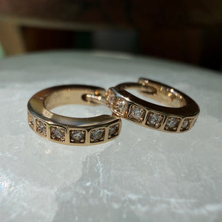 Pixie Crystal Square Hoops