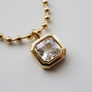 Soft Square Bezel Necklace