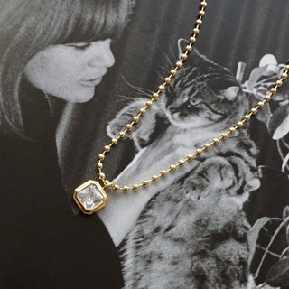 Soft Square Bezel Necklace