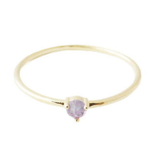 Amethyst Point Solitaire Ring - Honeycat Jewelry