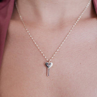 Amour Key Necklace - Honeycat Jewelry