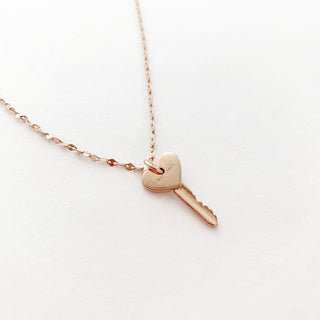 Amour Key Necklace - Honeycat Jewelry