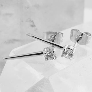 Aspen Crystal Bar Studs - Honeycat Jewelry