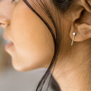 Aspen Crystal Bar Studs - Honeycat Jewelry