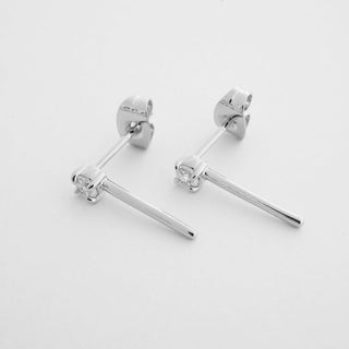 Aspen Crystal Bar Studs - Honeycat Jewelry