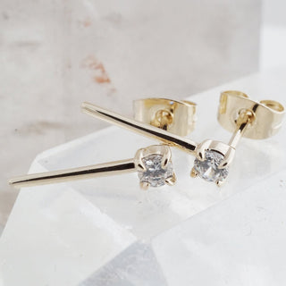 Aspen Crystal Bar Studs - Honeycat Jewelry