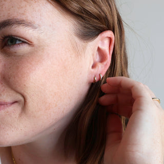 Crystal Baby Huggie Hoops