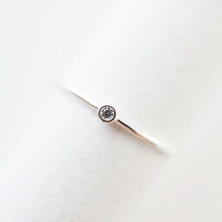 Bezel Solitaire Ring - Honeycat Jewelry