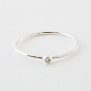 Bezel Solitaire Ring - Honeycat Jewelry