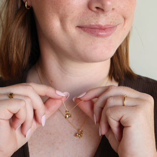 Cat Heart Tail Necklace Duo