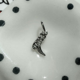 Sterling Silver Tiny Cowgirl Boot Charm