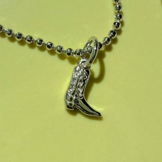 Sterling Silver Tiny Cowgirl Boot Charm