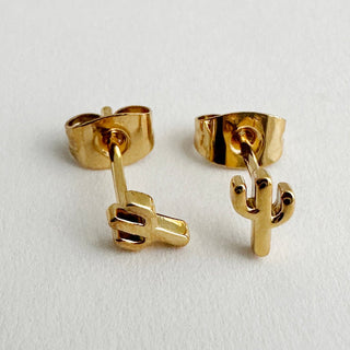 Cactus Stud Earrings - Honeycat Jewelry