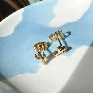 Cactus Stud Earrings - Honeycat Jewelry