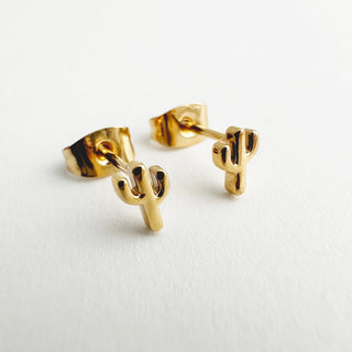 Cactus Stud Earrings - Honeycat Jewelry