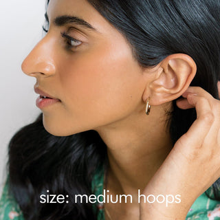 Carolina Thick Hoops - Honeycat Jewelry