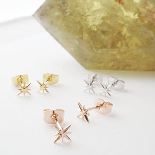 Celestial Starburst Studs - Honeycat Jewelry