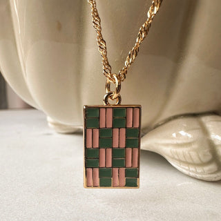 Checkmate Pendant Necklace - Honeycat Jewelry