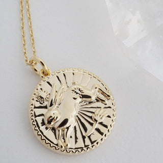 Chinese Zodiac Coin Necklace - Honeycat Jewelry