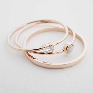 Classic Stacking Ring, 14k Gold - Honeycat Jewelry