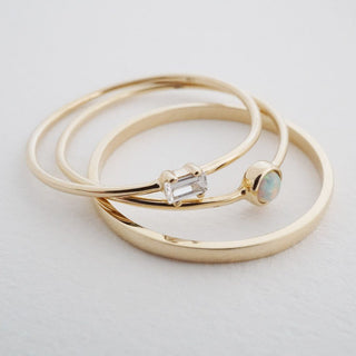 Classic Stacking Ring, 14k Gold - Honeycat Jewelry