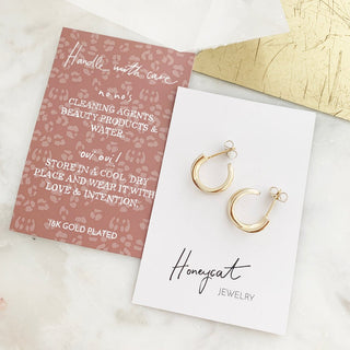 Crossover Hoops - Honeycat Jewelry