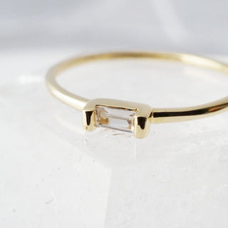 Crystal Baguette Ring - Honeycat Jewelry
