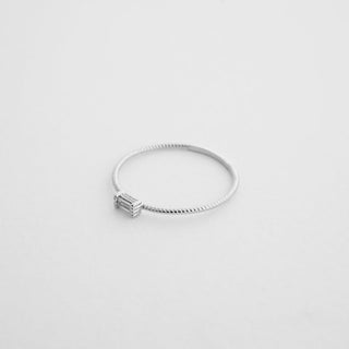 Crystal Baguette Twist Ring - Honeycat Jewelry