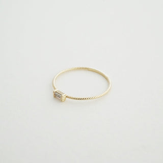 Crystal Baguette Twist Ring - Honeycat Jewelry