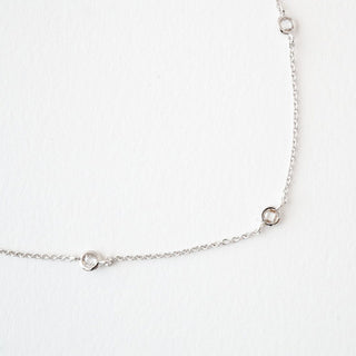 Crystal Bezel Trio Necklace - Honeycat Jewelry