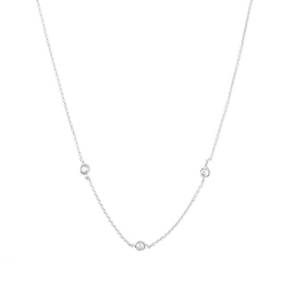 Crystal Bezel Trio Necklace - Honeycat Jewelry