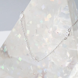 Crystal Bezel Trio Necklace - Honeycat Jewelry