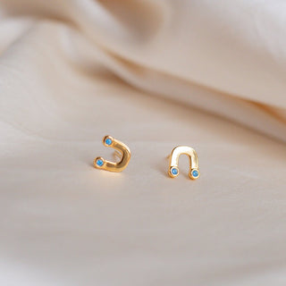 Crystal Cloud Arc Studs - Honeycat Jewelry