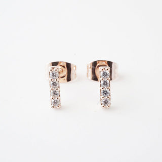 Crystal Drop Bar Earrings - Honeycat Jewelry