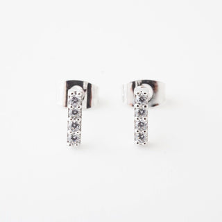 Crystal Drop Bar Earrings - Honeycat Jewelry