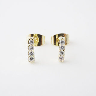 Crystal Drop Bar Earrings - Honeycat Jewelry