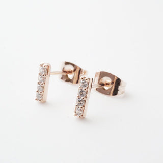 Crystal Drop Bar Earrings - Honeycat Jewelry