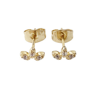 Crystal Lotus Studs - Honeycat Jewelry