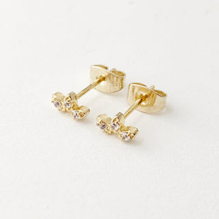 Crystal Lotus Studs - Honeycat Jewelry