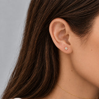 Mini Circle Crystal Stud Earrings