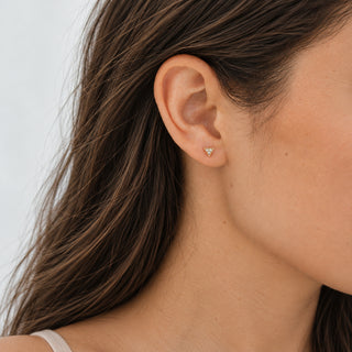 Mini Crystal Triangle Stud Earrings
