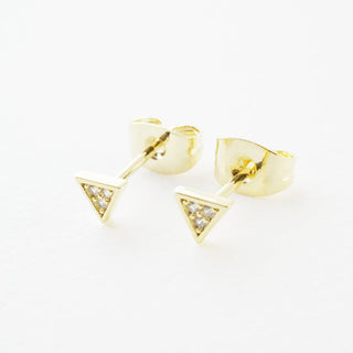 Mini Crystal Triangle Stud Earrings