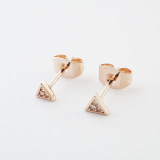 Mini Crystal Triangle Stud Earrings