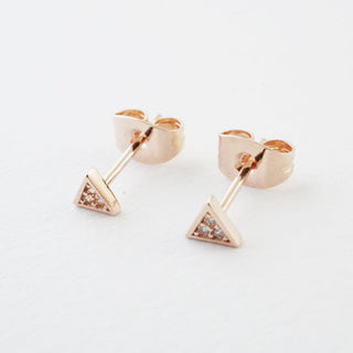 Mini Crystal Triangle Stud Earrings